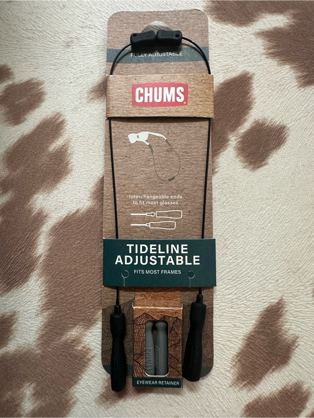 Chums Tideline Adjustable Black Eyewear Retainer
